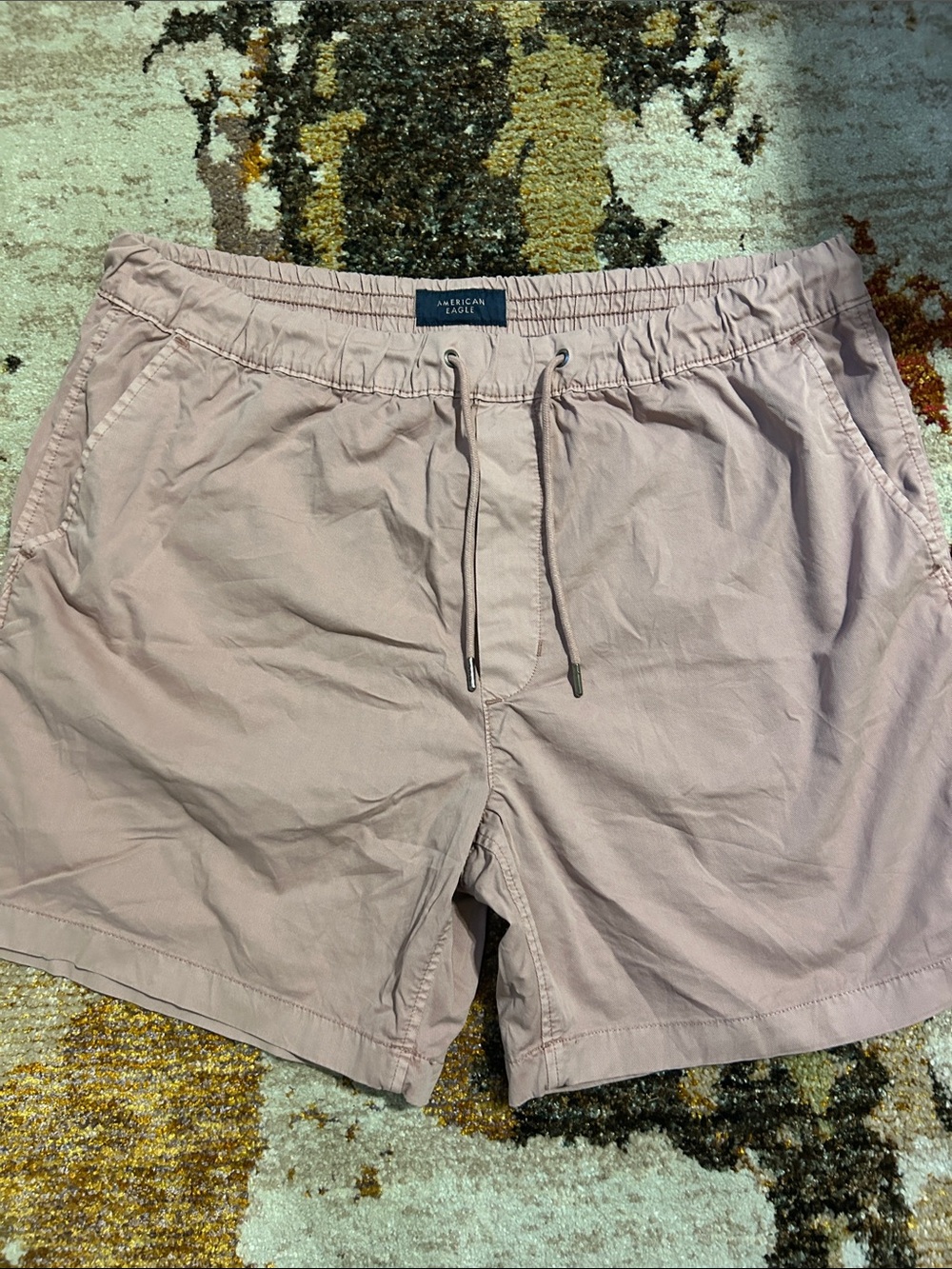 American Eagle Light Mauve Elastic Waist Shorts